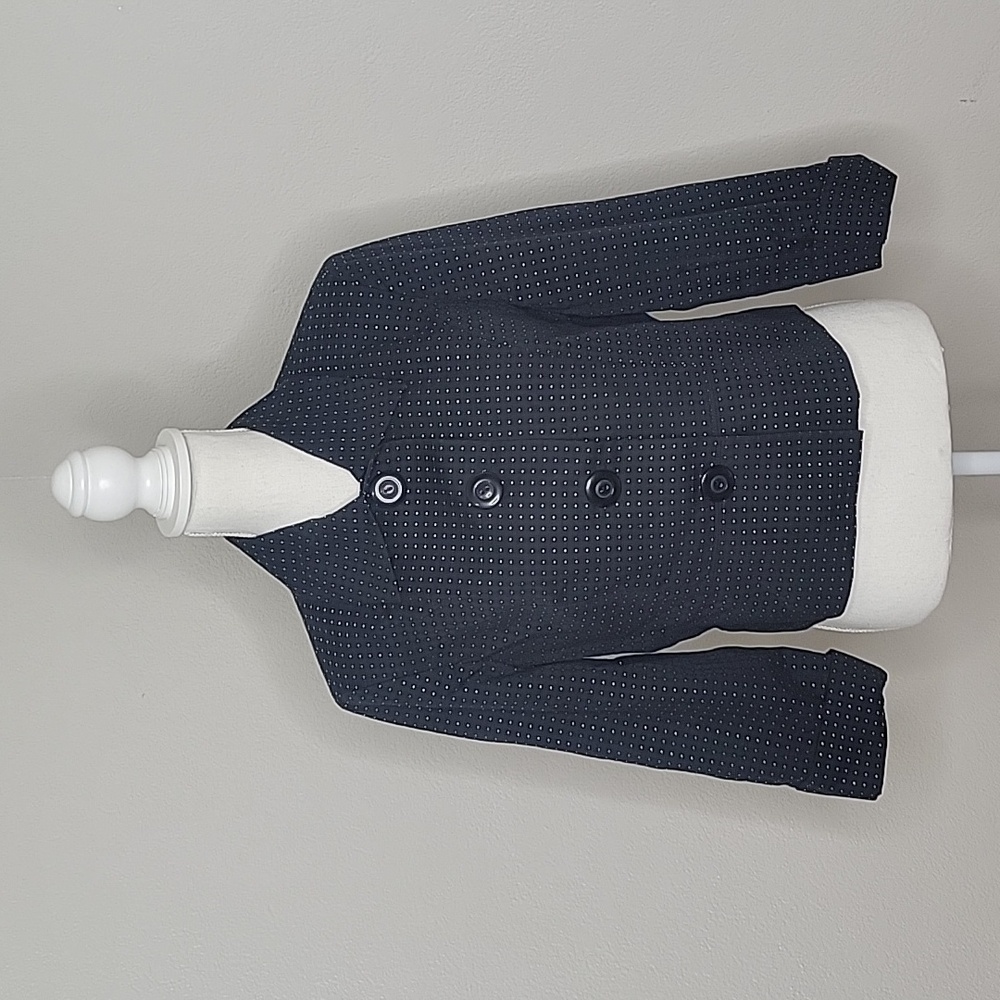 St. John Black White Polka Dot Blazer Jacket